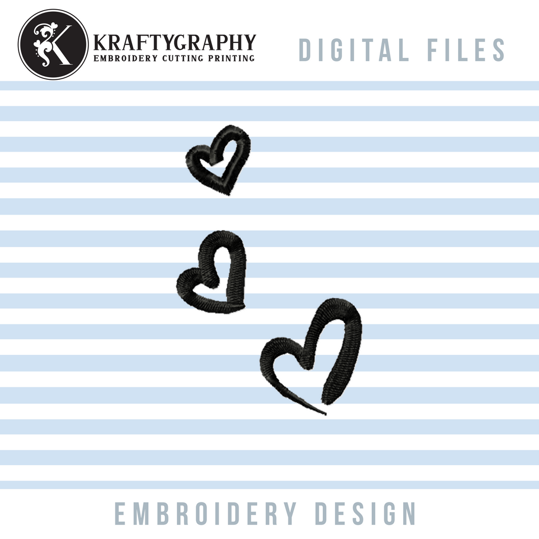 Hearts Machine Embroidery Designs, Decorative Elements Embroidery Patterns,-Kraftygraphy