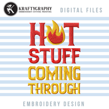 Load image into Gallery viewer, Grill and bbq embroidery designs funny - Hot stuff-Kraftygraphy
