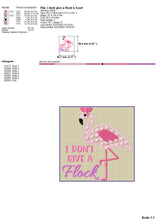 Load image into Gallery viewer, Funny Pink Flamingo Machine Embroidery Designs, Flamingo Bird Embroidery Patterns, Summer Embroidery Sayings, Tropical Pes Files, Jef-Kraftygraphy
