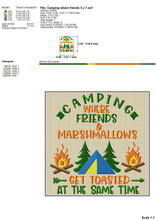 Load image into Gallery viewer, Camping Machine Embroidery Sayings, Friends Camping Vacation Embroidery Patterns, Campfire Embroidery Files, Camping Shirt Pes Files-Kraftygraphy
