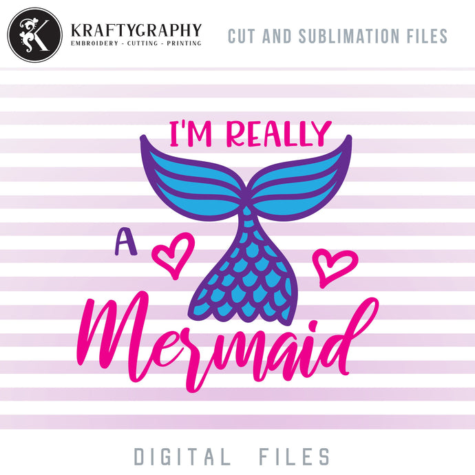 Mermaid Tail SVG, Mermaid Sayings PNG for Sublimation, Mermaid Quotes Clip Art, Beach Dxf Laser Files, Summer Vacation Decal SVG, Beach Bag-Kraftygraphy
