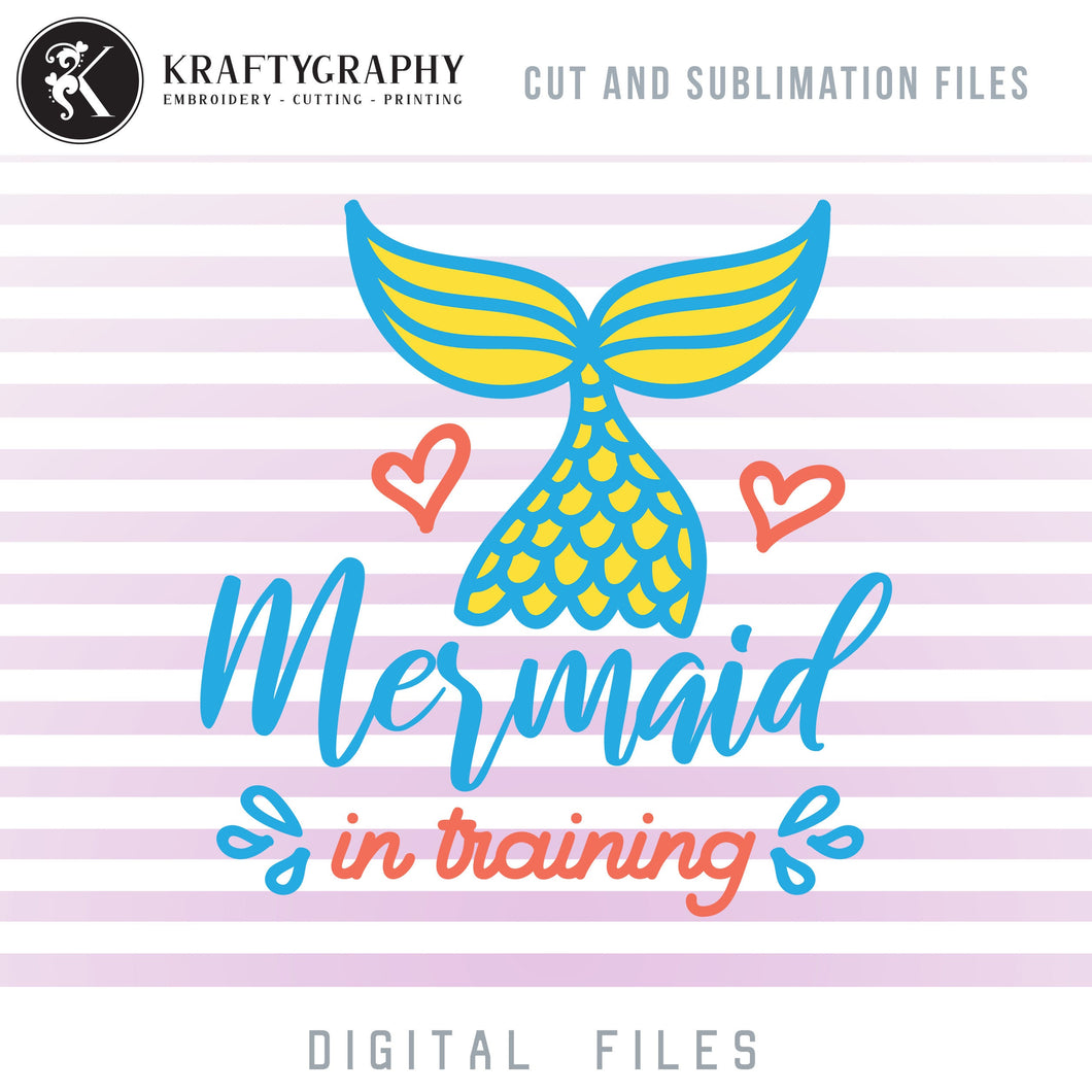 Mermaid Tail SVG Cut Files, Mermaid Decal Clipart, Beach Sayings PNG for Shirts, Summer Vacation Quotes Dxf Laser, Beach Towels SVG Files-Kraftygraphy