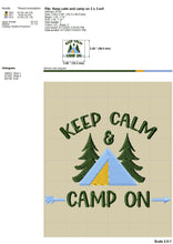 Load image into Gallery viewer, Mountain Camp Machine Embroidery Designs for Caps, Camping Embroidery Patterns, Campsite Embroidery Sayings, Camper Pes Files, Forest Tent-Kraftygraphy
