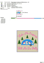 Load image into Gallery viewer, Camping Girl Machine Embroidery Designs, Camper Applique Embroidery Patterns, Forest Campsite Embroidery Files, Mountain Camping Jef-Kraftygraphy
