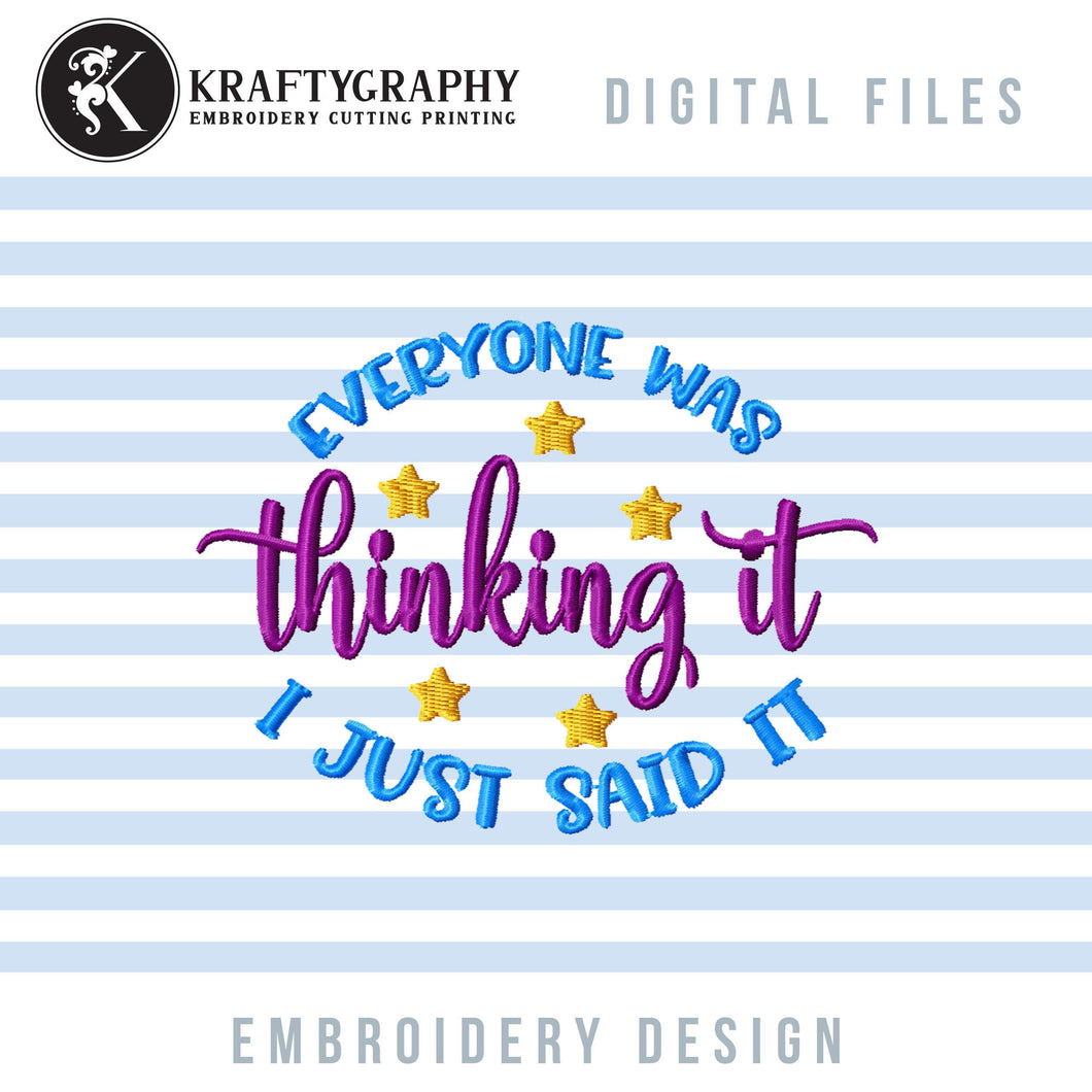Sarcastic Machine Embroidery Designs, Funny Embroidery Patterns, Adult Humor Embroidery Sayings, Rude Pes Files, Snarky Embroidery Files-Kraftygraphy