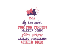 Load image into Gallery viewer, Cheer embroidery designs - I&#39;m a big bow maker - cheer mom sayings-Kraftygraphy
