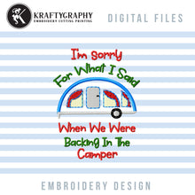 Load image into Gallery viewer, Camping Machine Embroidery Designs Bundle, Designs, Camping Embroidery File, Summer Embroidery Ideas, Embroidery Summer Hats, Embroider T Shirt, Lake Cap Embroidery, Lake Shirt Embroidery, Lake Koozies Embroidery,-Kraftygraphy
