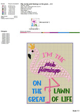 Load image into Gallery viewer, Pink Flamingo Machine Embroidery Sayings, Cute Flamingo Bird Embroidery Designs, Tropical Embroidery Patterns, Summer Pes Files, Jef, Hus-Kraftygraphy
