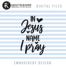 Load image into Gallery viewer, Religious Embroidery Designs, Catholic Embroidery Patterns, Jesus Embroidery Files, Bible Sayings Embroidery-Kraftygraphy
