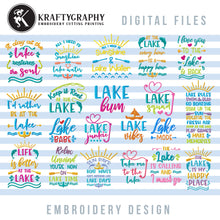 Load image into Gallery viewer, Lake Machine Embroidery Designs, Camping Embroidery Patterns, Camper Embroidery Files, Campsite Embroidery Pes, Lake Shirt Embroidery, Lake House Embroidery, summer embroidery-Kraftygraphy
