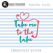 Load image into Gallery viewer, Lake Machine Embroidery Free, Fishing Embroidery Patterns Free, Camping Embroidery Sayings Free-Kraftygraphy
