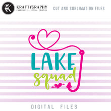 Load image into Gallery viewer, Lake Squad SVG, Lake Cabin Clipart, Lake Sublimation Design, Lake PNG, Lake Signs Sayings, Mountain Family Vacation SVG, Summer Camp SVG,-Kraftygraphy
