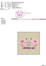 Load image into Gallery viewer, Party Flamingo Machine Embroidery Patterns, Drinking Flamingo Embroidery Designs, Tropical Bird Embroidery Sayings, Summer Shirts Pes Files, Drinking Embroidery-Kraftygraphy

