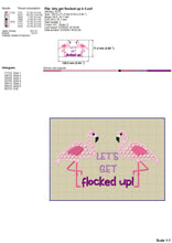 Load image into Gallery viewer, Party Flamingo Machine Embroidery Patterns, Drinking Flamingo Embroidery Designs, Tropical Bird Embroidery Sayings, Summer Shirts Pes Files, Drinking Embroidery-Kraftygraphy
