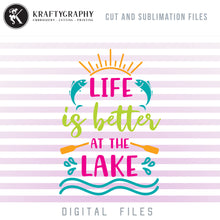 Load image into Gallery viewer, Lake Life SVG, Lake Clipart Black and White, to Lake PNG Download, Lake Sublimation Design, Lake Signs Sayings, Fishing Quotes SVG, Camping SVG Cut Files, Mountain Cabin SVG, Summer Quotes SVG, Beach SVG Sayings,-Kraftygraphy
