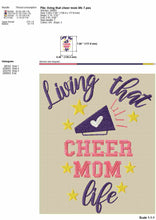 Load image into Gallery viewer, Cheer embroidery designs for machine - Cheer mom life-Kraftygraphy
