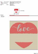 Load image into Gallery viewer, Sketch Heart Embroidery Design Split Monogram Frame for Machine Embroidery-Kraftygraphy
