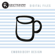 Load image into Gallery viewer, Simple mug kitchen embroidery design-Kraftygraphy
