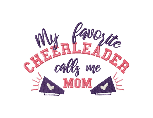 Cheer embroidery sayings for mom - My favorite cheerleader calls me mom-Kraftygraphy