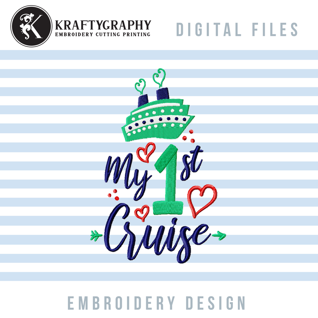 My First Cruise Machine Embroidery Designs-Kraftygraphy