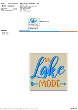 Load image into Gallery viewer, On Lake Mode Machine Embroidery Designs, Camping Embroidery File, Fishing Girl Embroidery Designs, Mountain Embroidery Pattern, Summer Embroidered Tops, Lake Shirt Embroidery, Lake Pes,-Kraftygraphy
