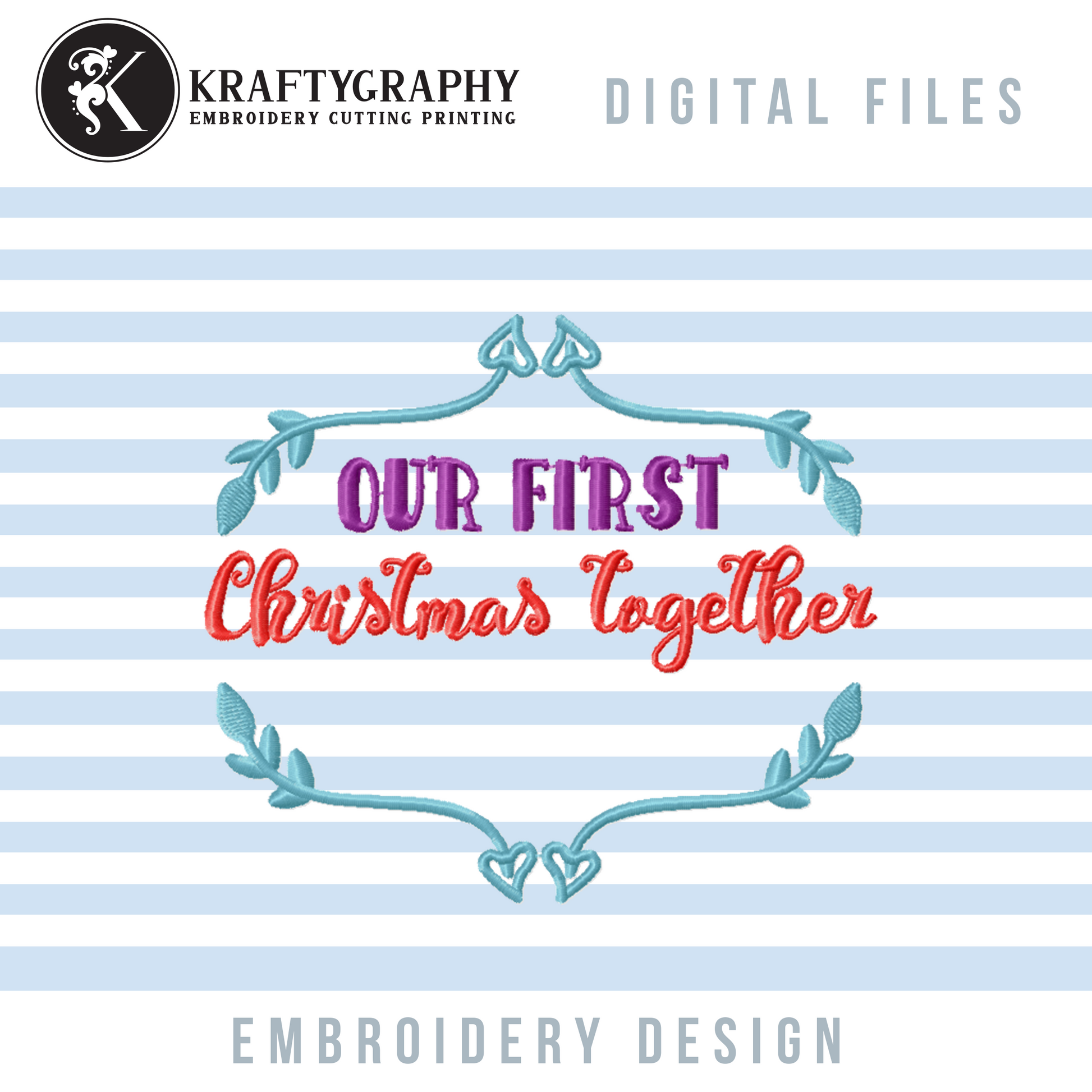 Baby's First Christmas Embroidery Designs, 1st Christmas Embroidery Patterns, New Home Embroidery Sayings, Engaged Embroidery Pes Files, Married Jef Files, Couple Hus, Together vp3, 2020 Embroidery-Kraftygraphy