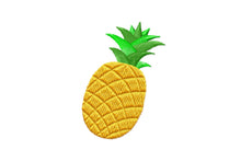Load image into Gallery viewer, Gold Pineapple embroidery design, 9 sizes, fill stitch-Kraftygraphy
