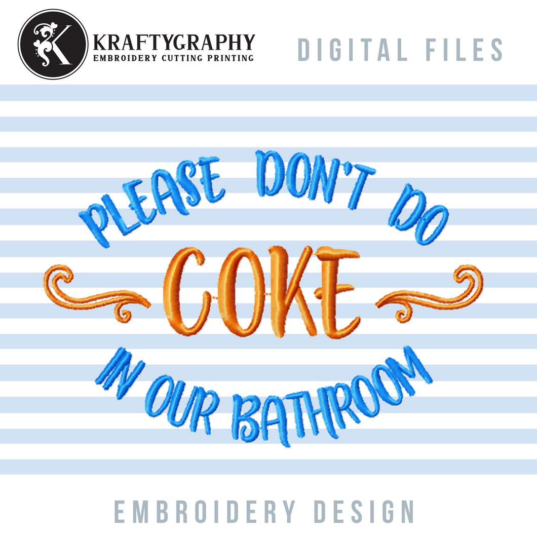 Half Bath Sign Machine Embroidery Designs, Hand Towels Embroidery Patterns, Bathroom Pes Sayings-Kraftygraphy