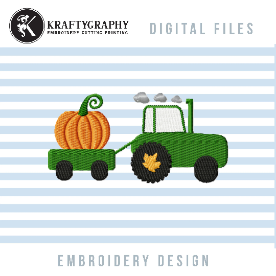 Mini Pumpkin Embroidery Design, Pumpkin Embroidery Baby, Cute Pumpkin Embroidery Design, Pumpkin Tactor Embroidery Design-Kraftygraphy