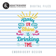 Load image into Gallery viewer, Drinking Time Machine Embroidery Designs, Funny Drinking Embroidery Sayings, Wine Bag Embroidery Quotes, Alcohol Pes Files, Beer Can Sleeve Embroidery, Camping Drinking Embroidery, Coasters Embroidery, Mug Rug Embroidery, Can Coolers Embroidery-Kraftygraphy
