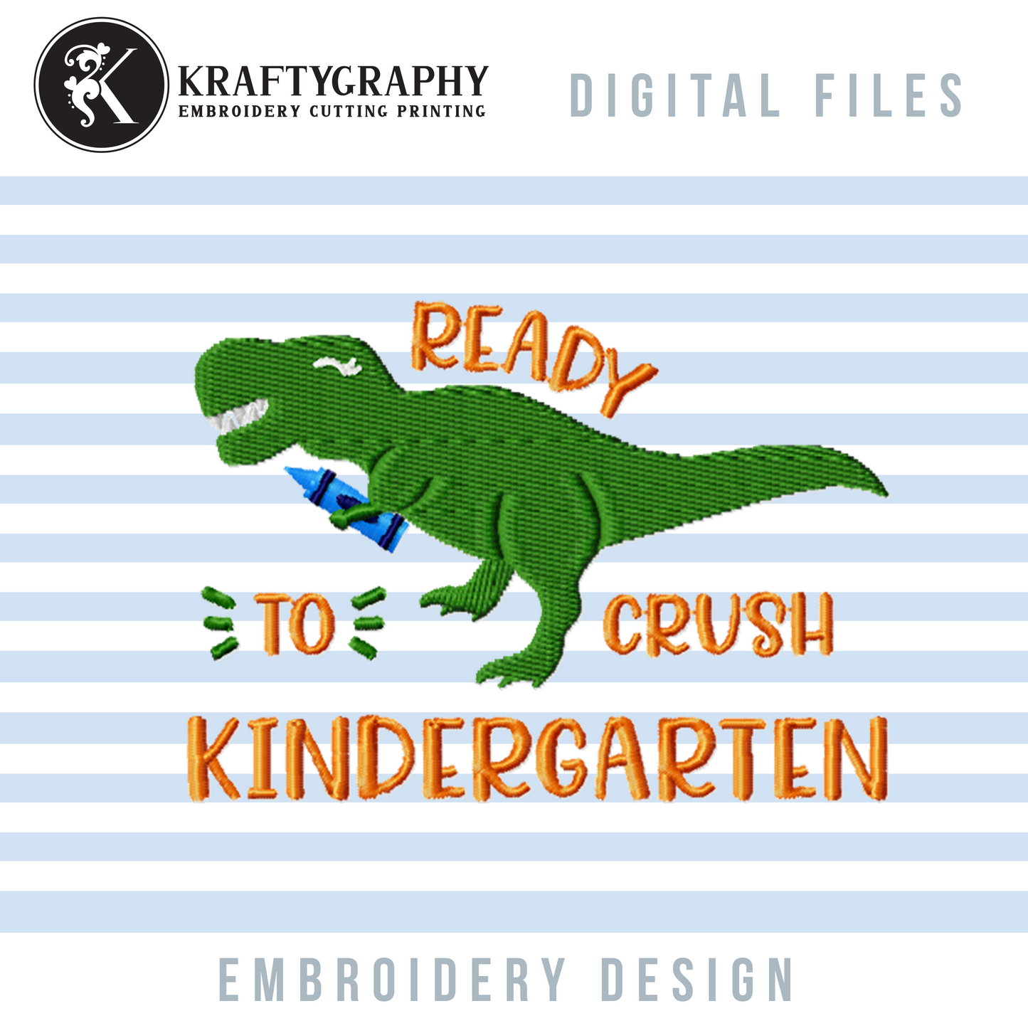 Back to School Dinosaur Machine Embroidery Designs Bundle, First Day of School Embroidery Patterns, 1st Grade Pes, 2nd Grade Jef, 3rd Grade Dst, 4th Grade Hus, Kindergarten Embroidery Files, Preschool Embroidery-Kraftygraphy