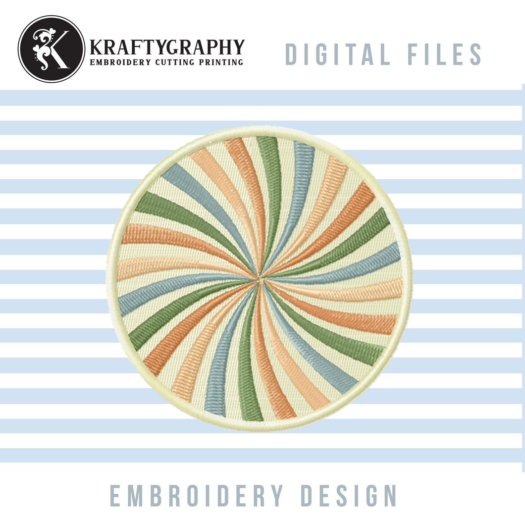 Retro Machine Embroidery Designs, Groovy Embroidery Patterns, Disco Pes Embroidery Files-Kraftygraphy