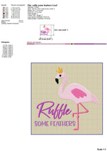 Load image into Gallery viewer, Pink Flamingo Machine Embroidery Designs, Motivational Embroidery Patterns, Tropical Embroidery Ideas, Flamingo Pes for Shirts, Summer Jef-Kraftygraphy
