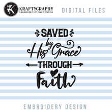 Load image into Gallery viewer, Faith Embroidery Designs, Religious Embroidery Designs , Machine Embroidery Religious Sayings, Spiritual Embroidery Designs, Catholic Embroidery Designs, Bible Verses Embroidery Designs, Bookmark Embroidery Designs,-Kraftygraphy
