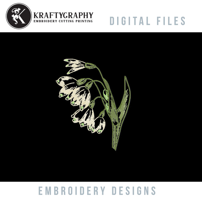 Snowdrop flower embroidery design-Kraftygraphy