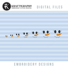 Load image into Gallery viewer, $1.00 Snowman face embroidery design for girls-Kraftygraphy
