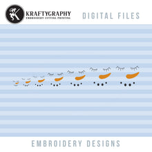 Load image into Gallery viewer, $1.00 Snowman face embroidery design-Kraftygraphy
