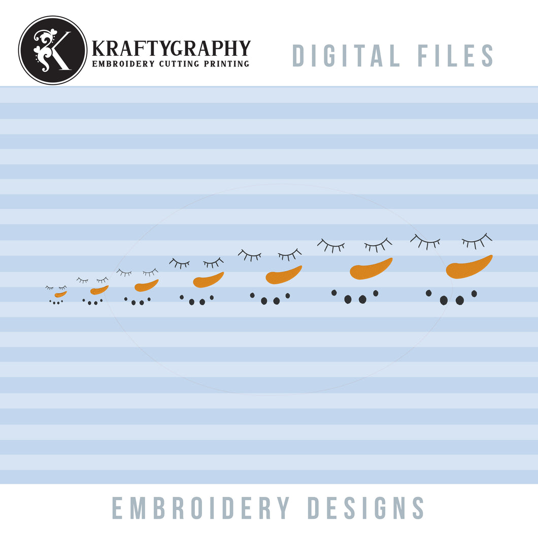 $1.00 Snowman face embroidery design-Kraftygraphy