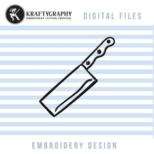 Load image into Gallery viewer, Meat knife kitchen embroidery designs-Kraftygraphy
