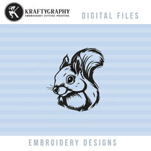 Load image into Gallery viewer, Stylish Black Squirrel Face Embroidery Design-Kraftygraphy

