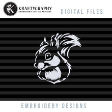 Load image into Gallery viewer, Adorable White Squirrel Embroidery Design for Machine Projects-Kraftygraphy
