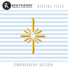 Load image into Gallery viewer, Star Machine Embroidery Design, Sparkle Element Embroidery Patterns-Kraftygraphy
