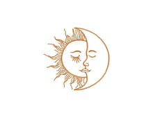 Load image into Gallery viewer, Celestial embroidery designs - Sun and moon-Kraftygraphy

