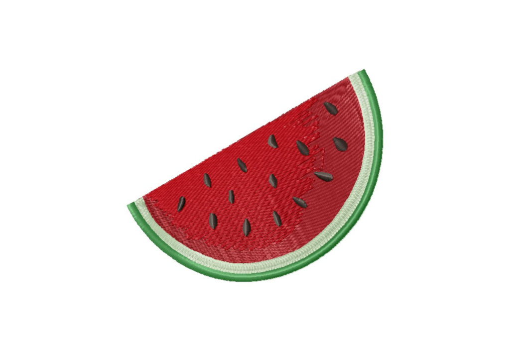 Watermelon slice embroidery designs for machine, instant digital download, 6 sizes, colored fill stitch-Kraftygraphy