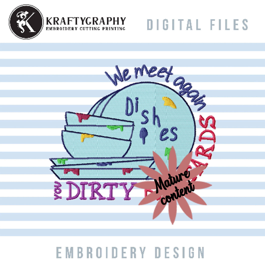 Dish towels kitchen embroidery designs funny-Kraftygraphy