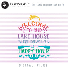 Load image into Gallery viewer, Welcome to the Lake SVG, Lake Cabin Clipart, Lake House Sign Sayings,Lake PNG Image, Fishing SVG Images, Camping Sayings SVG, Mountain Family Vacation SVG,-Kraftygraphy
