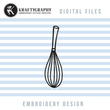 Load image into Gallery viewer, Whisks kitchen embroidery designs-Kraftygraphy
