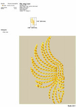 Load image into Gallery viewer, Wing embroidery design for machine-Kraftygraphy

