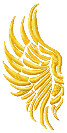 Wing embroidery design for machine-Kraftygraphy