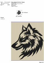 Load image into Gallery viewer, Wild &amp; Majestic: Wolf Face Embroidery Design for Machine-Kraftygraphy
